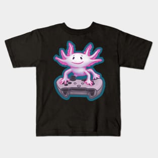 Gaming Axolotl Gamer Kids T-Shirt